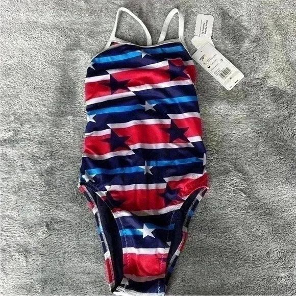 Speedo Printed The One 900 One-Piece Swimsuit in Red/White/Blue Size 20 NWT - Picture 3 of 7